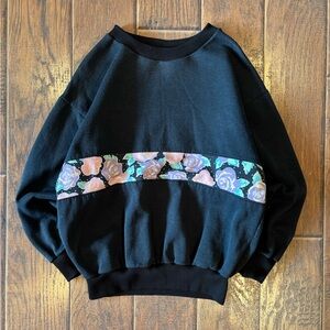 Vintage 80s/90s Floral Wrap Around Crewneck